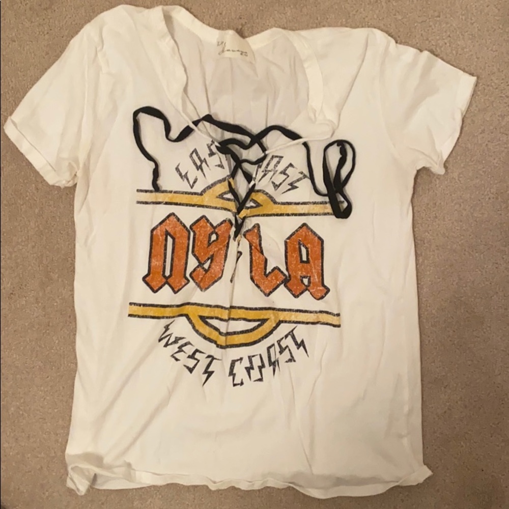 Lace up T